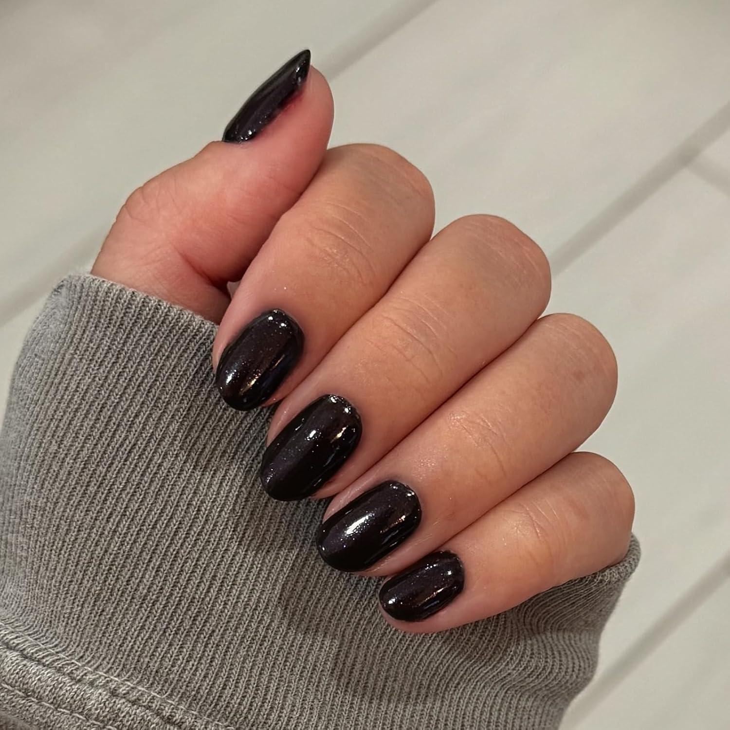 imageOlive ampamp June Quick Dry Nail Polish Instant Smudgeproof Color Lasts up to 5 Days Midnight Sky Enchanted Cateye