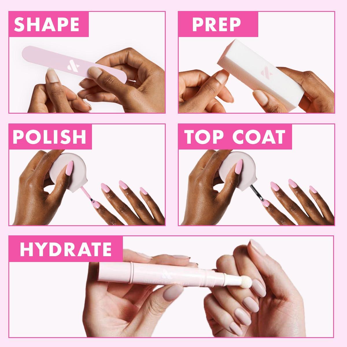 imageOlive ampamp June Quick Dry Nail Polish Instant Smudgeproof Color Lasts up to 5 Days Midnight Sky Enchanted Cateye