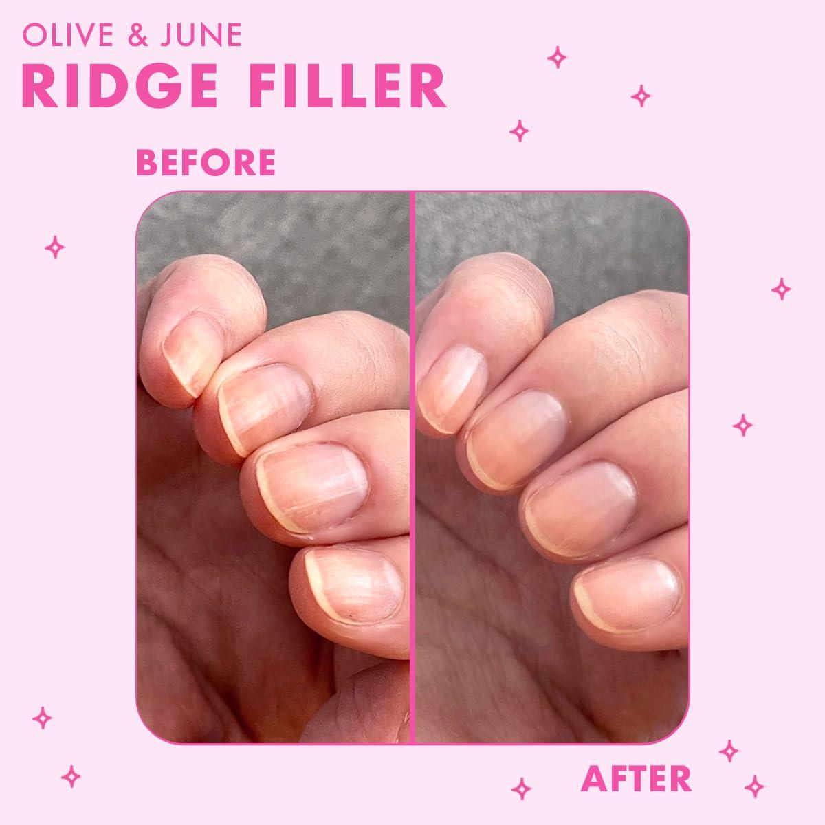 imageOlive ampamp June Ridge Filler Smoothing Nail Base Coat for Ridges Vitamin E ampamp Silica Formula Smooth Flawless Canvas for Polish Vegan ampamp CrueltyFree SalonQuality Mani at Home 046 fl oz