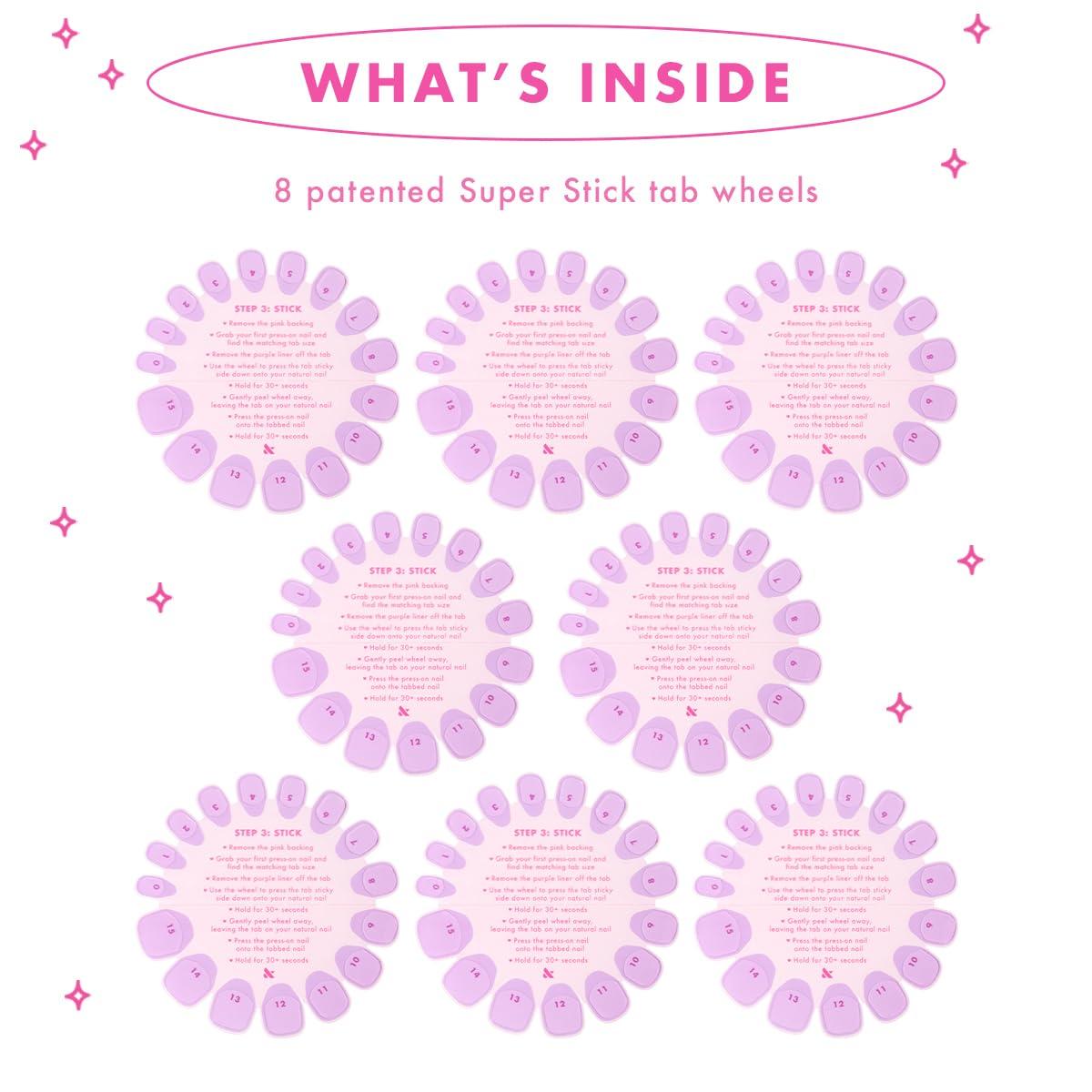 imageSuper Stick Mani Adhesive Tabs Set No Glue Needed Use with Olive ampamp June PressOn Nails NonToxic Tabs Easy OnOff NonDamaging Realest Look 7Day Wear