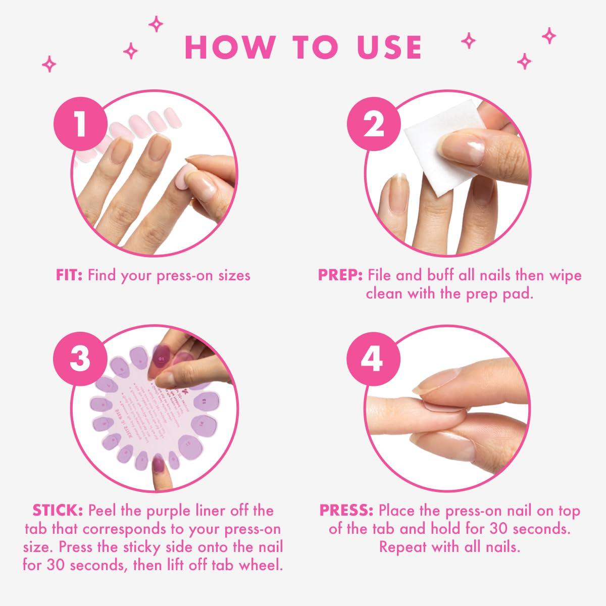 imageSuper Stick Mani Adhesive Tabs Set No Glue Needed Use with Olive ampamp June PressOn Nails NonToxic Tabs Easy OnOff NonDamaging Realest Look 7Day Wear