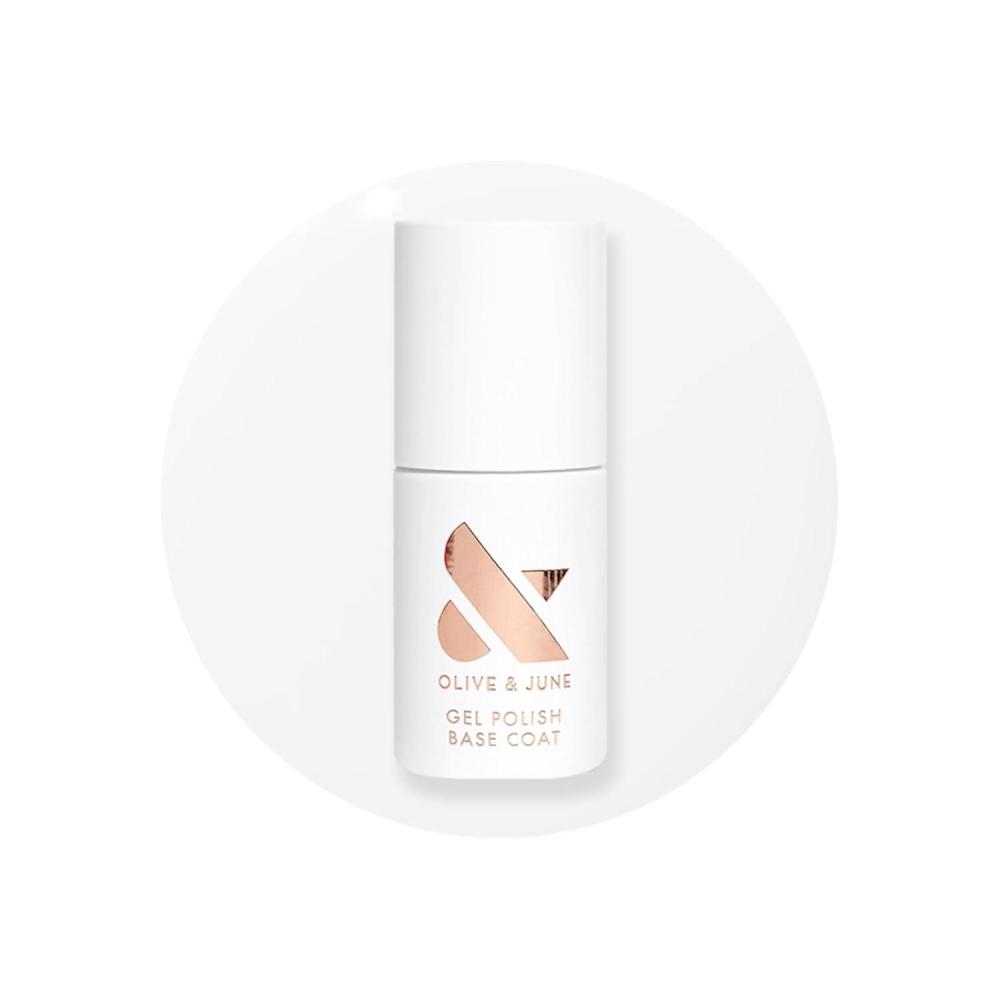 imageOlive ampamp June Gel Polish Base Coat UV LED Nail Lamp Needed Long Lasting Formula Up to 21 Days of Wear No Damage Removal SalonQuality Manicure Pedicure at Home Vegan HEMAFree CrueltyFree