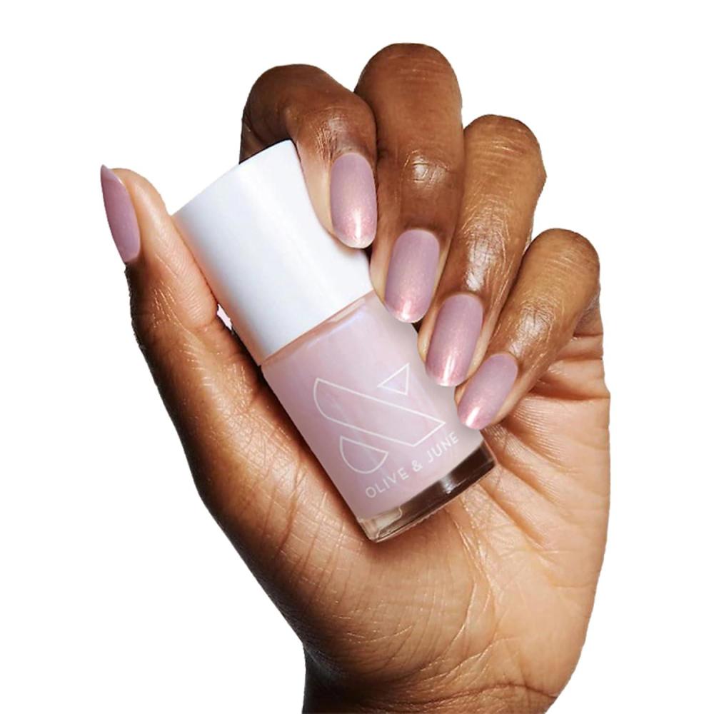 imageOlive ampamp June Long Lasting Nail Polish GelLike Finish No Lamp Needed Lasts up to 10 days SalonQuality Color at Home 15Free Vegan CrueltyFree ChipResistant Shine Social Studies Gunmetal BluePink Goldfish