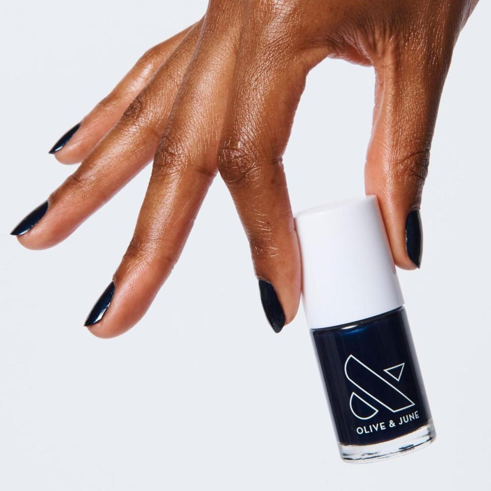 imageOlive ampamp June Long Lasting Nail Polish GelLike Finish No Lamp Needed Lasts up to 10 days SalonQuality Color at Home 15Free Vegan CrueltyFree ChipResistant Shine Social Studies Gunmetal BlueHJ