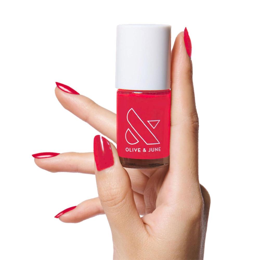 imageOlive ampamp June Long Lasting Nail Polish GelLike Finish No Lamp Needed Lasts up to 10 days SalonQuality Color at Home 15Free Vegan CrueltyFree ChipResistant Shine Social Studies Gunmetal BlueHibiscus