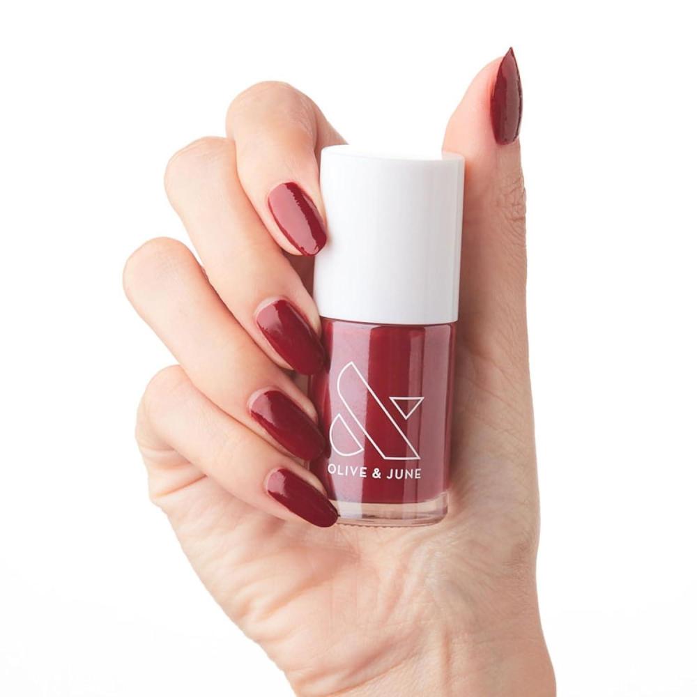 imageOlive ampamp June Long Lasting Nail Polish GelLike Finish No Lamp Needed Lasts up to 10 days SalonQuality Color at Home 15Free Vegan CrueltyFree ChipResistant Shine Social Studies Gunmetal BlueCozy Up