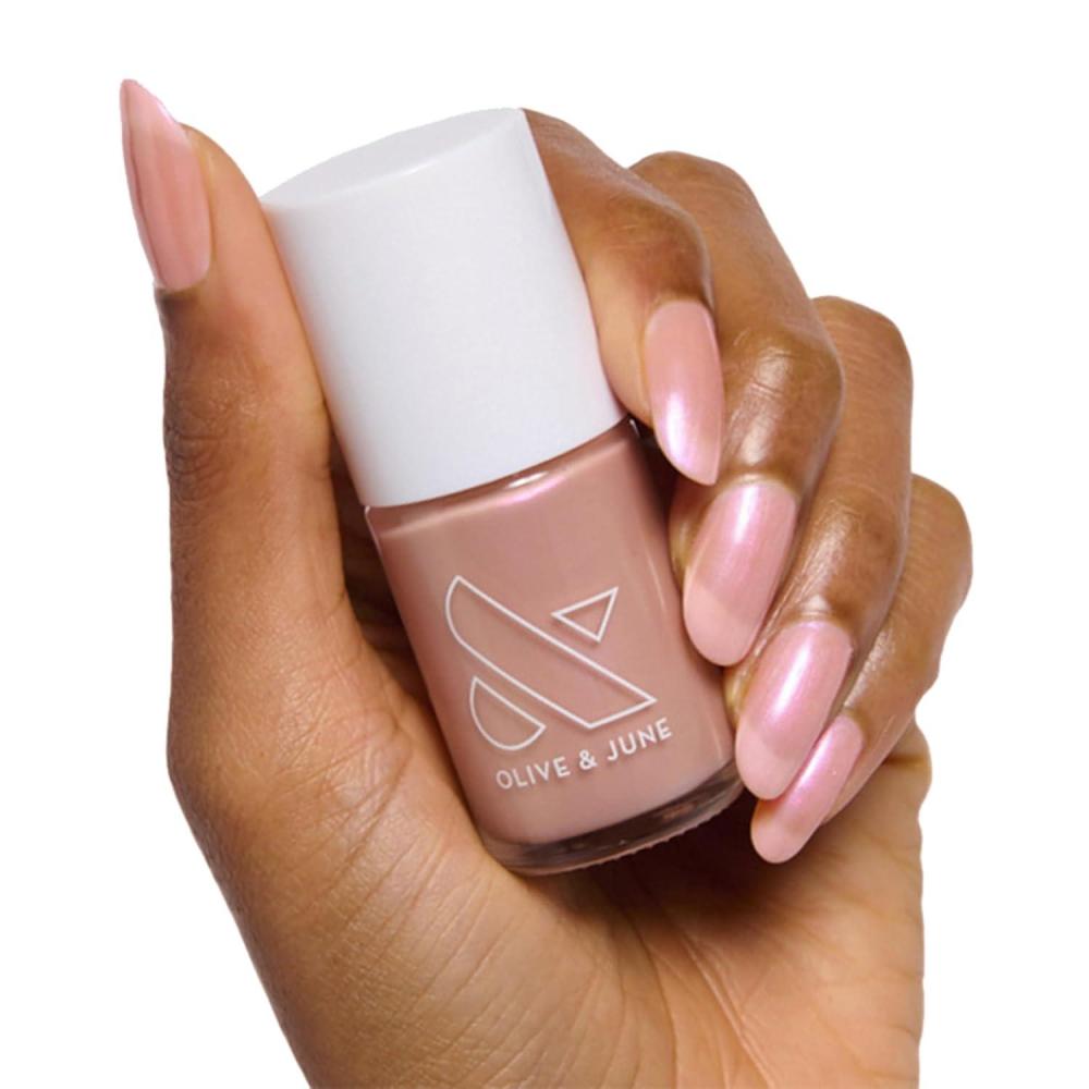 imageOlive ampamp June Long Lasting Nail Polish GelLike Finish No Lamp Needed Lasts up to 10 days SalonQuality Color at Home 15Free Vegan CrueltyFree ChipResistant Shine Social Studies Gunmetal BlueSandy Scallop