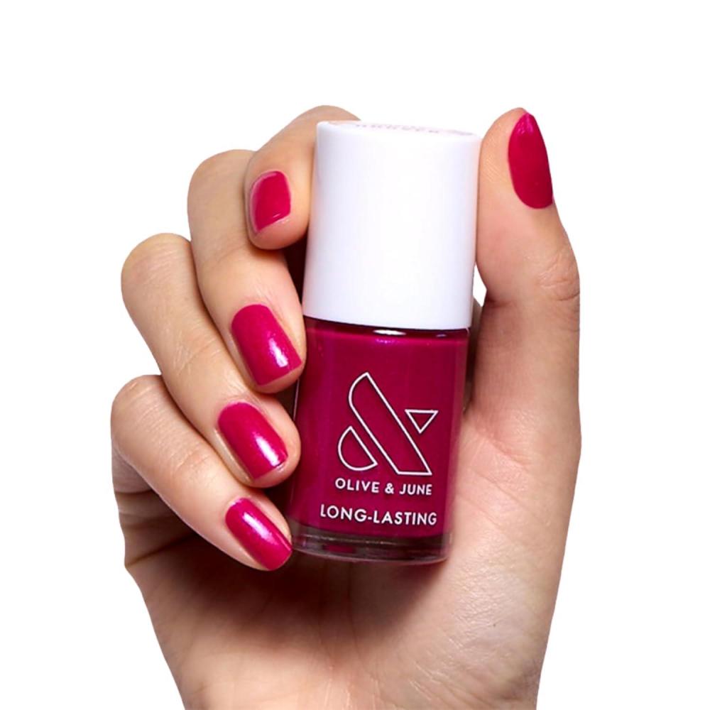 imageOlive ampamp June Long Lasting Nail Polish GelLike Finish No Lamp Needed Lasts up to 10 days SalonQuality Color at Home 15Free Vegan CrueltyFree ChipResistant Shine Social Studies Gunmetal BlueLily Blooms