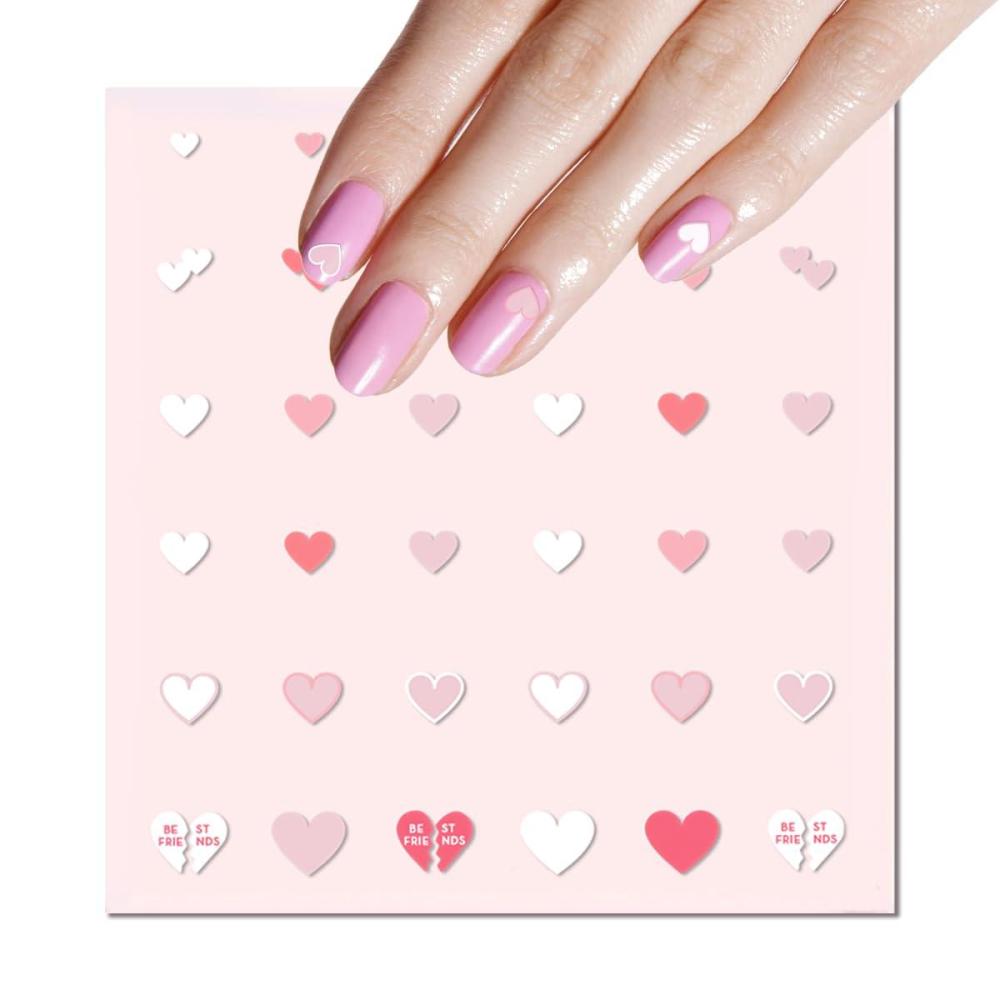 imageOlive ampamp June Nail Art Stickers  EasytoUse Nail Designs  Nail Art Made Easy  HandScreened NoFade Ink  Accent Mix ampamp Match or Cover Chipped Polish  Heart to Heart