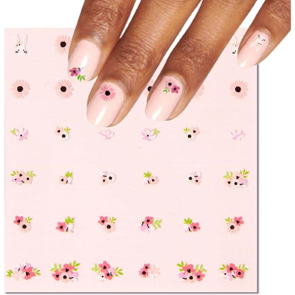imageOlive ampamp June Nail Art Stickers EasytoUse Nail Designs Nail Art Made Easy HandScreened NoFade Ink Accent Mix ampamp Match or Cover Chipped Polish Everyday BouquetEveryday Bouquet