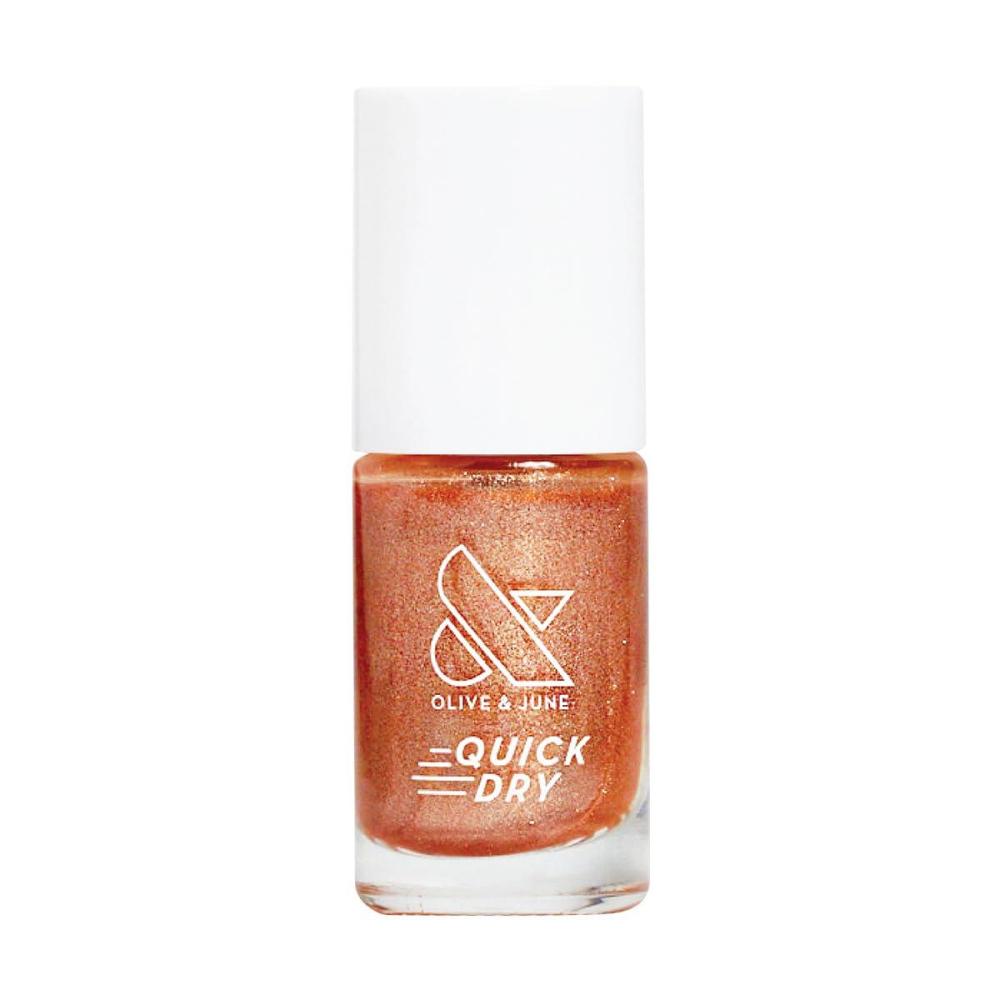 imageOlive ampamp June Quick Dry Nail Polish  Instant FastDrying Smudgeproof Color  15free Vegan CrueltyFree Formula  Lasts up to 5 Days  SalonQuality Manicure Pedicure at HomeEnchanted Violet ShimmerPenny