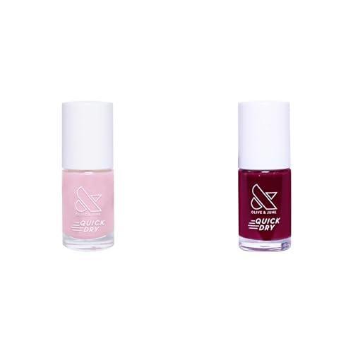 imageOlive ampamp June Quick Dry Nail Polish Instant Smudgeproof Color Lasts up to 5 Days Glazed Berry Baroque Mulberry
