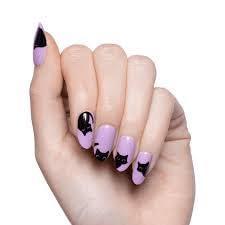 Olive & June Super Stick Mani Press-On Nails | Short Round |No Glue Needed | 32 Tab Nails, 16 Sizes, Last Up To 7 Days| Non-Toxic, Easy On-Off Non-Damaging | Halloween Boogie Bones(Sneaky Cats)