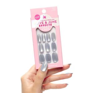 Olive & June Effects Super Stick Mani Press On Nails | Extra Short Squoval | No Glue Needed | 32 Tab Nails in 16 Sizes | Non-Toxic Tabs | Easy On-Off Non-Damaging Real Look | 7-Day Wear | Fairy Velvet(BP Velvet)
