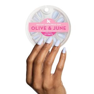 Olive & June Instant Mani Press On Nails (Glue) | 42 Fake Nails, 21 Sizes | Non-Toxic, Long-Lasting | Recycled Materials | Realistic Look(BP)