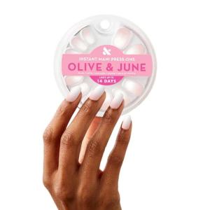 Olive & June Instant Mani Press On Nails (Glue) | 42 Fake Nails, 21 Sizes | Non-Toxic, Long-Lasting | Recycled Materials | Realistic Look(CCT Gradient)
