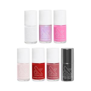 Olive & June Long Lasting Nail Polish | Gel-Like Finish No Lamp Needed | Lasts up to 10 days |Salon-Quality Color at Home |15-Free Vegan Cruelty-Free Chip-Resistant Shine |Social Studies Gunmetal Blue(Pink Goldfish  HD  Grateful & Kind  CCT  LD  CV)