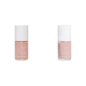 Olive & June Long Lasting Nail Polish | No Lamp Needed | Lasts up to 10 days | Cinnamon Donut – Sandy Scallop + HZ