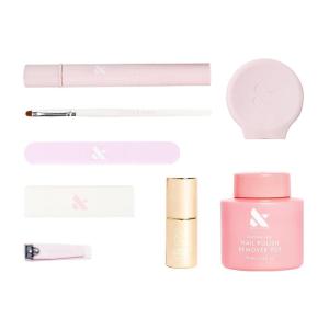 Olive & June Quick Dry Mani System Set | Includes Nail Tools, The Poppy, Cuticle Serum, Remover Pot & Quick Dry Top Coat | Fast At-Home Manicure Kit | Chip-Resistant, Vegan & Cruelty-Free