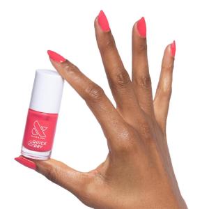 Olive & June Quick Dry Nail Polish | Instant Fast-Drying Smudgeproof Color | 15-free, Vegan Cruelty-Free Formula | Lasts up to 5 Days | Salon-Quality Manicure Pedicure at Home|Enchanted Violet Shimmer(Pomodoro)