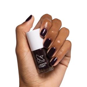 Olive & June Quick Dry Nail Polish | Instant Fast-Drying Smudgeproof Color | 15-free, Vegan Cruelty-Free Formula | Lasts up to 5 Days | Salon-Quality Manicure Pedicure at Home|Enchanted Violet Shimmer(Enchanted)