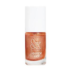 Olive & June Quick Dry Nail Polish | Instant Fast-Drying Smudgeproof Color | 15-free, Vegan Cruelty-Free Formula | Lasts up to 5 Days | Salon-Quality Manicure Pedicure at Home|Enchanted Violet Shimmer(Penny)