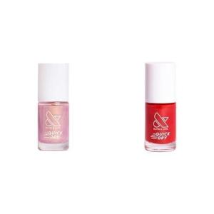 Olive & June Quick Dry Nail Polish | Instant Smudgeproof Color | Lasts up to 5 Days | Candy Apple – Sugarcoat + Smooch
