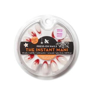 Olive & June Instant Mani Extra Short Squoval Press-On Nails, A Little Batty, 42 Pieces(Almond)
