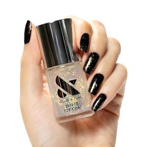 Olive & June Long Lasting Top Coat Nail Polish – Celestial Effect | Gel-Like Finish No Lamp Needed | Lasts up to 10 days | Salon-Quality at Home | Vegan & Cruelty-Free | Chip-Resistant | Micro Shimmer(Stardust Effect)