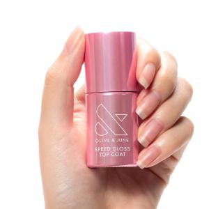Olive & June Quick Dry Nail Polish | Instant, Fast-Drying, Smudgeproof Color | 15-free, Vegan Cruelty-Free Formula | Lasts up to 7 Days | Salon-Quality Manicure, Pedicure at Home | Speed Gloss Topcoat